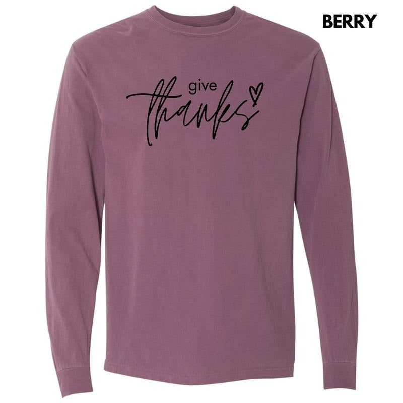 Black Give Thanks Comfort Colors 'NLB' - Adult & Kids T-Shirts, Sweatshirts & Hoodies apparel design preview 1