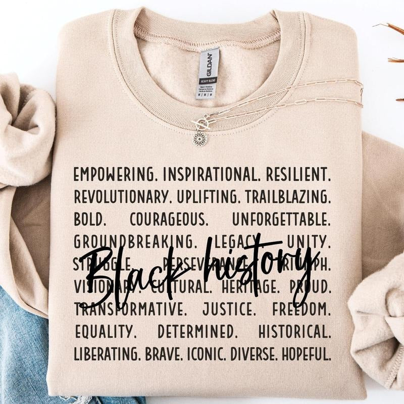 Black Histor Words History Month African American - Adult & Kids T-Shirts, Sweatshirts & Hoodies apparel design preview 1