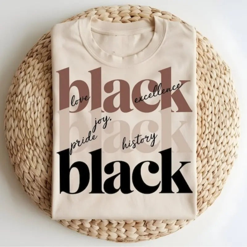 Black History Love Joy Excellence Pride Month African - Adult & Kids T-Shirts, Sweatshirts & Hoodies apparel design preview 1