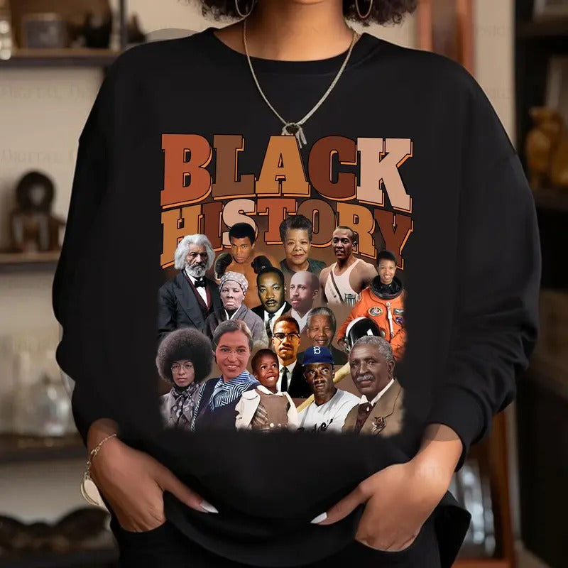 Black History Month Characters Bootleg African - Adult & Kids T-Shirts, Sweatshirts & Hoodies apparel design preview 1
