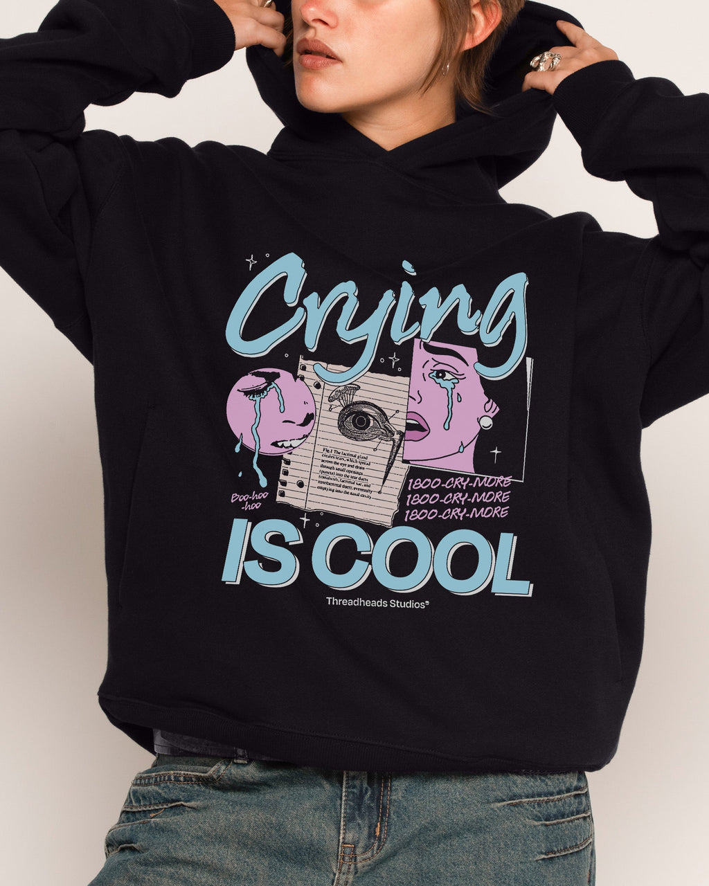 Crying is Cool - Adult & Kids T-Shirts, Sweatshirts & Hoodies apparel design preview 1