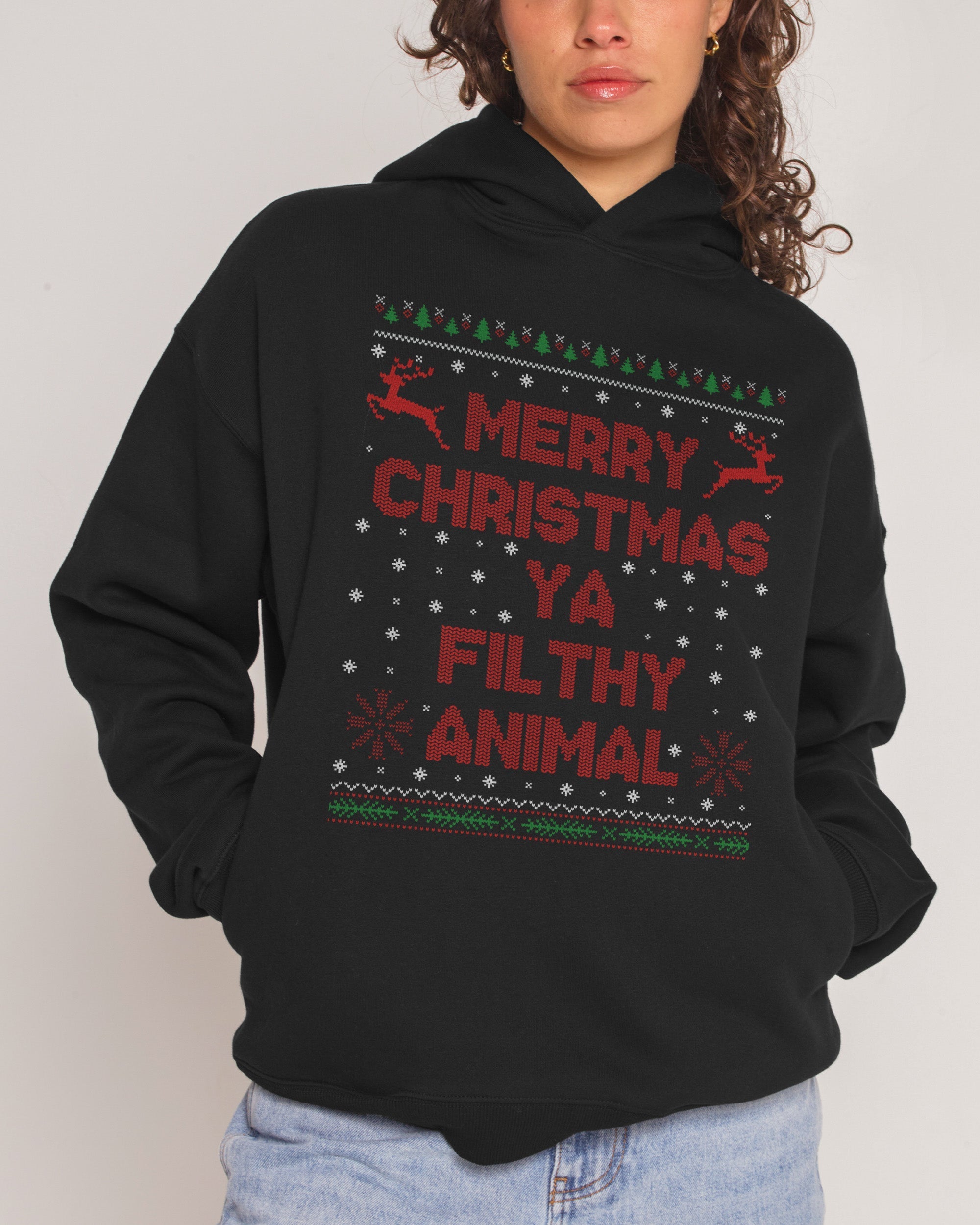 Merry Christmas Ya Filthy Animals - Adult & Kids T-Shirts, Sweatshirts & Hoodies apparel design preview 1
