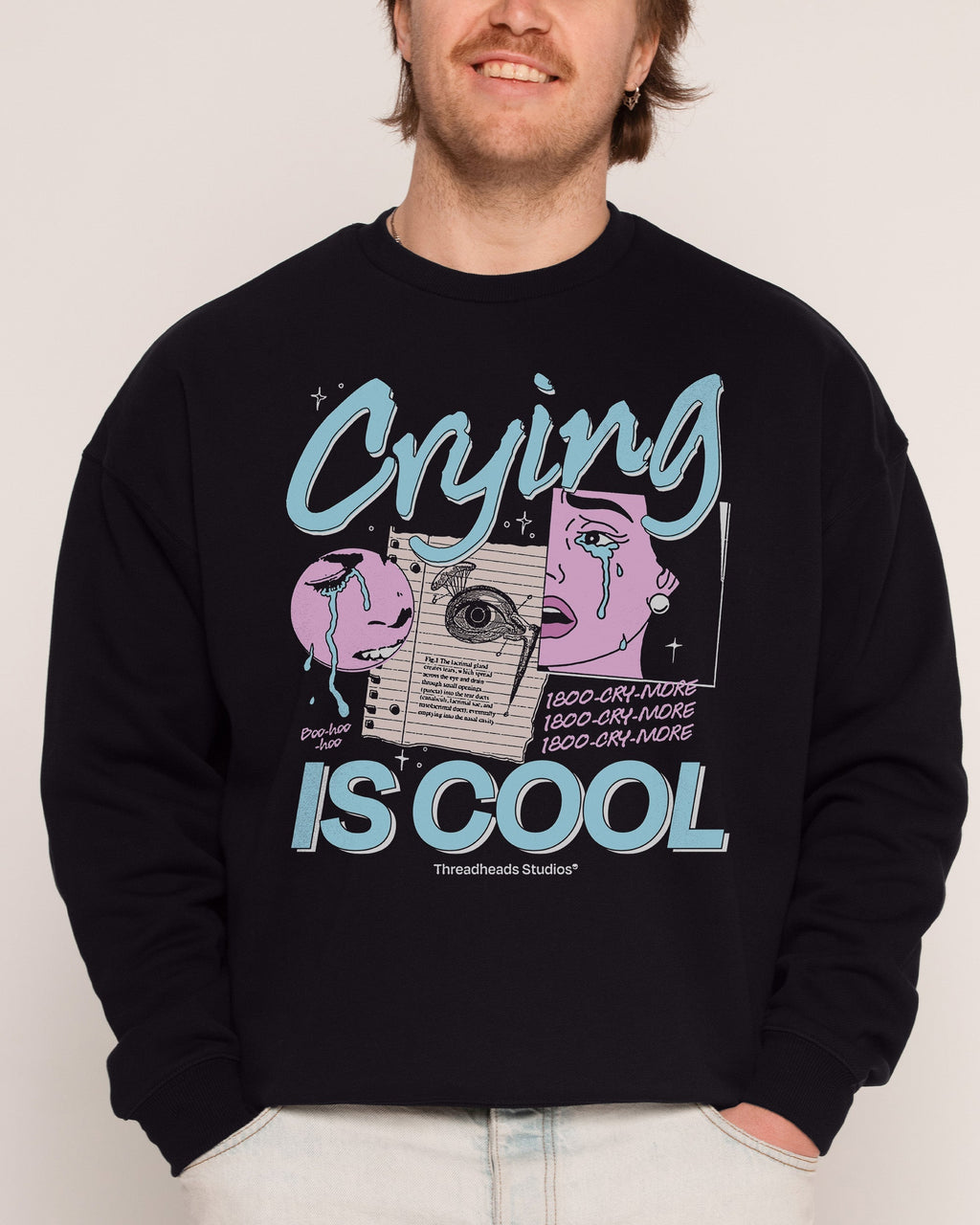 Crying is Cool - Adult & Kids T-Shirts, Sweatshirts & Hoodies apparel design preview 1