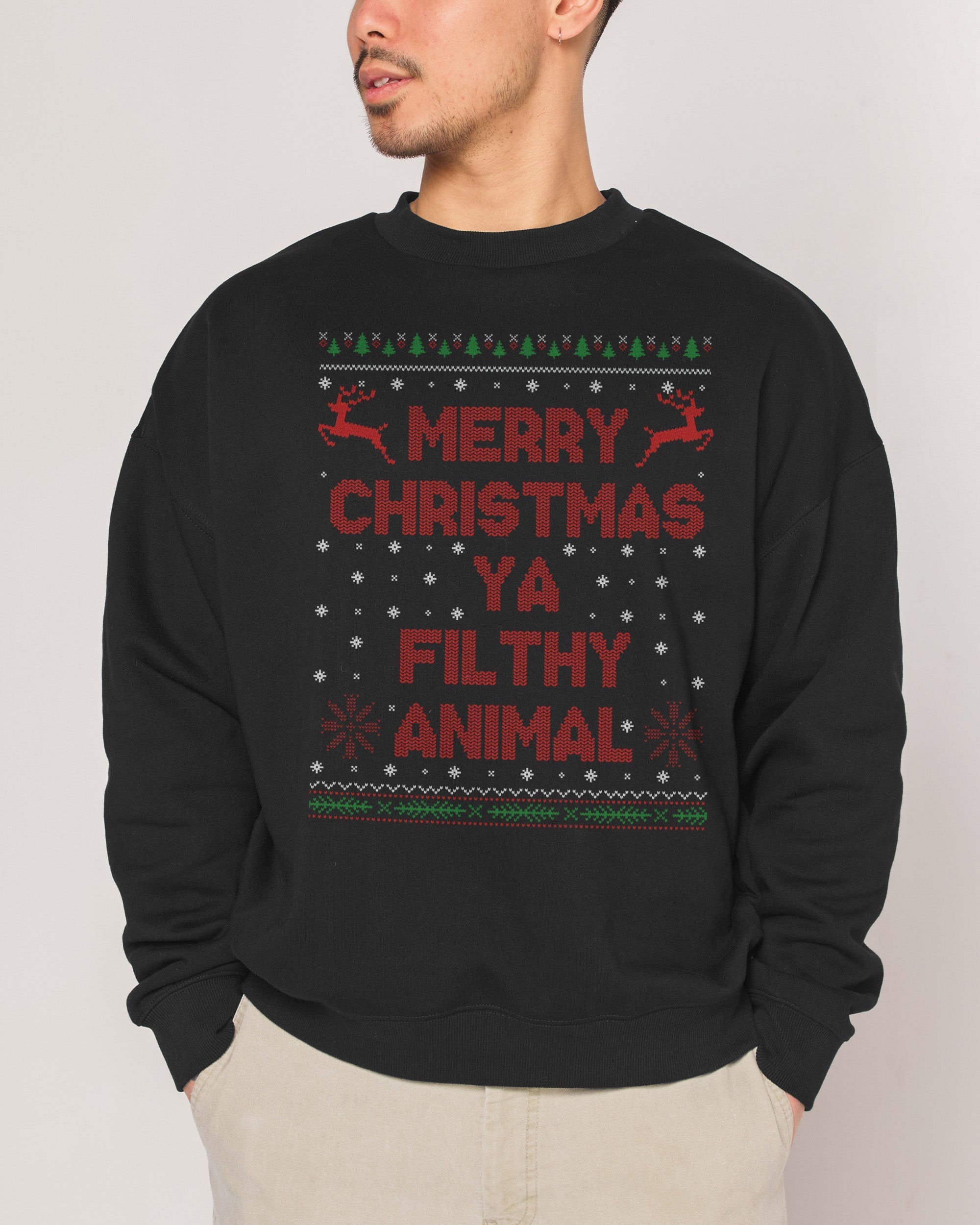 Merry Christmas Ya Filthy Animals - Adult & Kids T-Shirts, Sweatshirts & Hoodies apparel design preview 1