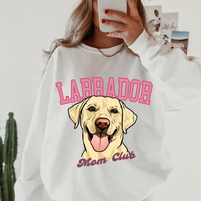 Black Lab Mom Club Relaxed Fit Printed USA Womenswear - Adult & Kids T-Shirts, Sweatshirts & Hoodies apparel design preview 1