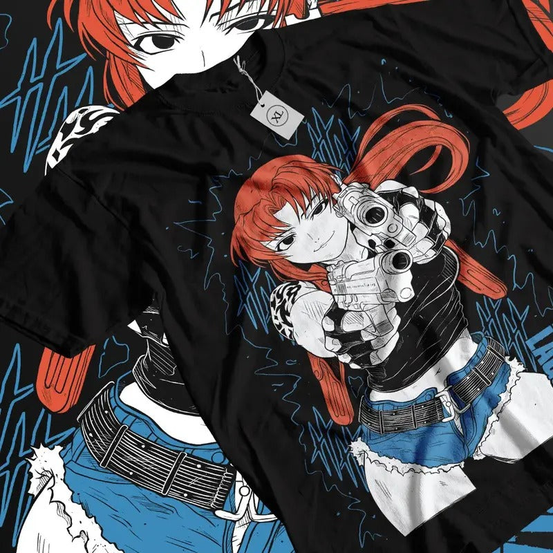 Black Lagoon Revy Manga Strip Girl Anime All - Adult & Kids T-Shirts, Sweatshirts & Hoodies apparel design preview 1
