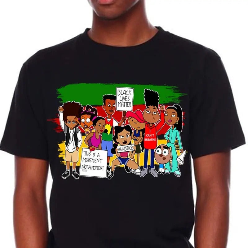 Black Lives Matter Cartoon Characters History Digital - Adult & Kids T-Shirts, Sweatshirts & Hoodies apparel design preview 1