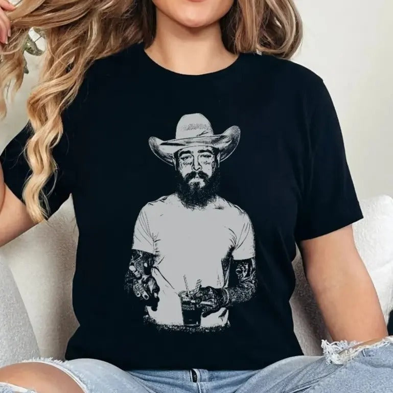 Black Malone Country Concert Had Some Help Posty - Adult & Kids T-Shirts, Sweatshirts & Hoodies apparel design preview 1