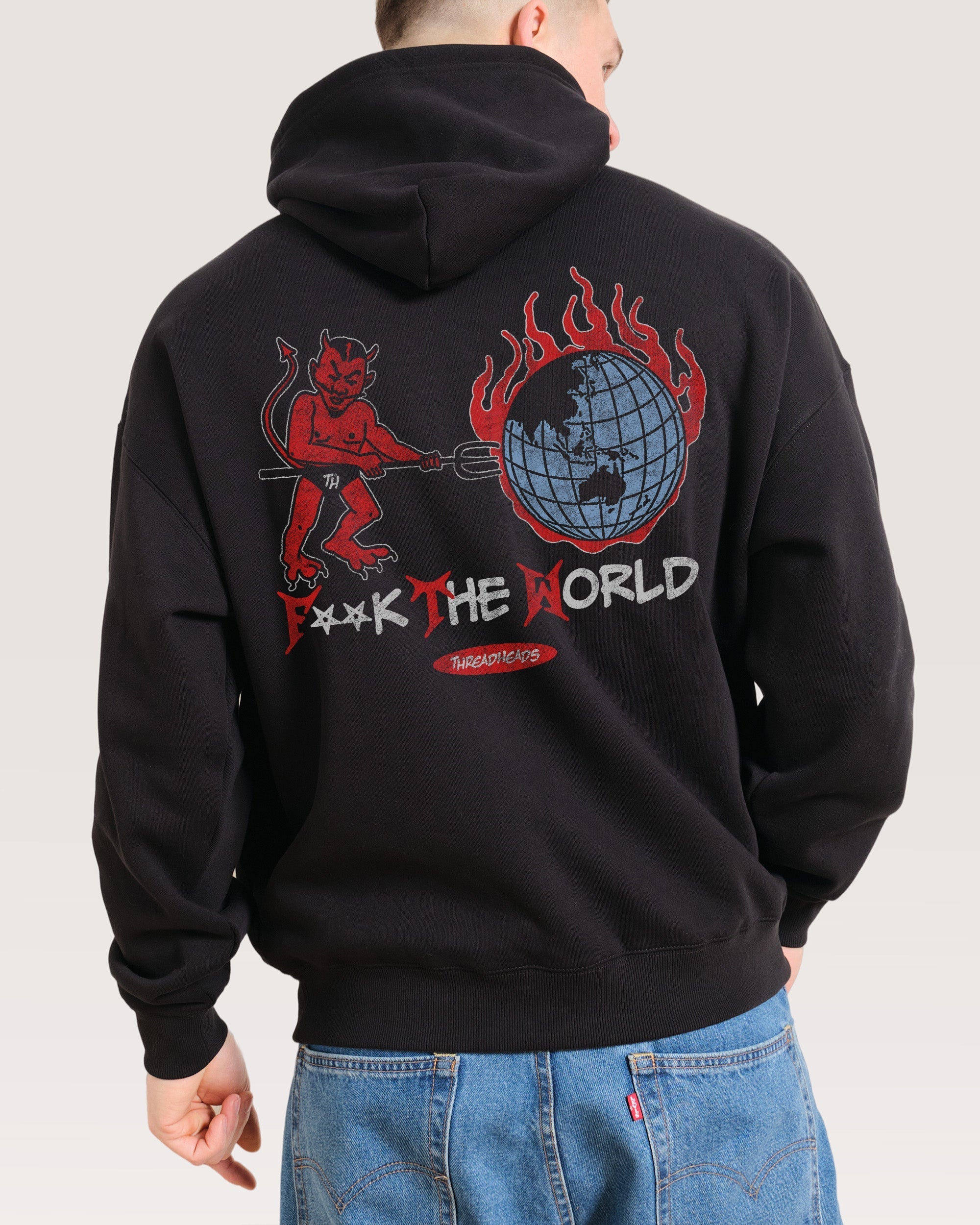 F**k The World - Adult & Kids T-Shirts, Sweatshirts & Hoodies apparel design preview 1