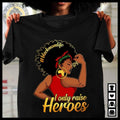 Black Mom Life Only Raises Heroes Girl Magic Mama - Adult & Kids T-Shirts, Sweatshirts & Hoodies apparel design preview 1