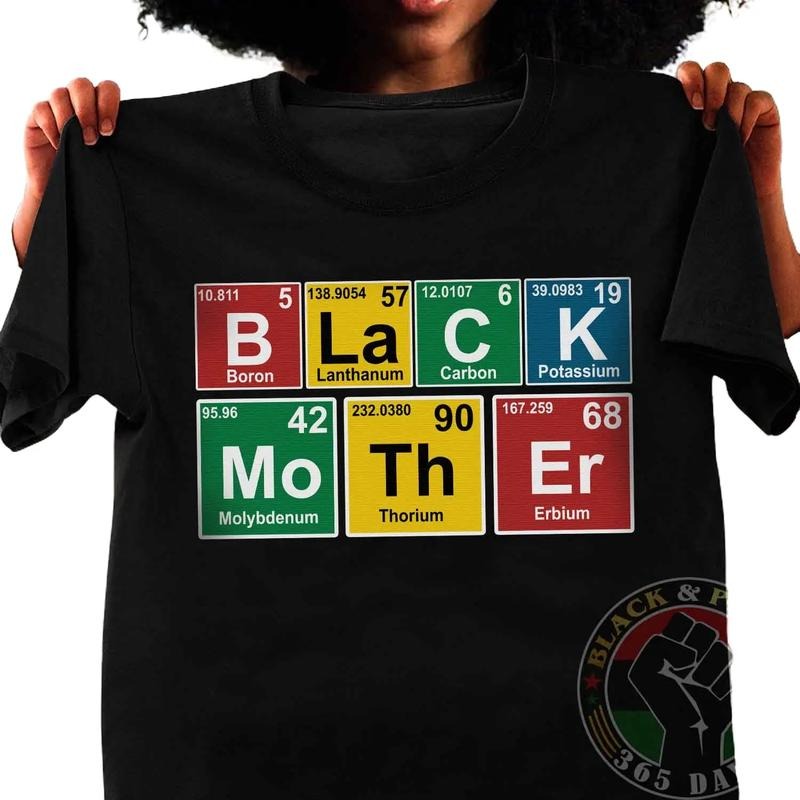 Black Mother Periodic Table Chemical Elements Girl - Adult & Kids T-Shirts, Sweatshirts & Hoodies apparel design preview 1