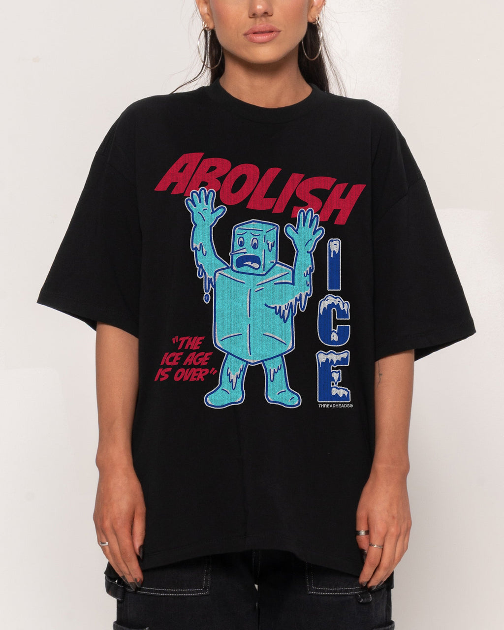 Abolish ICE Oversized - Adult & Kids T-Shirts, Sweatshirts & Hoodies apparel design preview 1