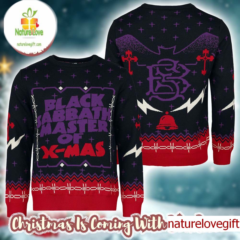 Black Sabbath Master Of Xmas Holiday Ugly Christmas Sweater - Holiday Gift product image