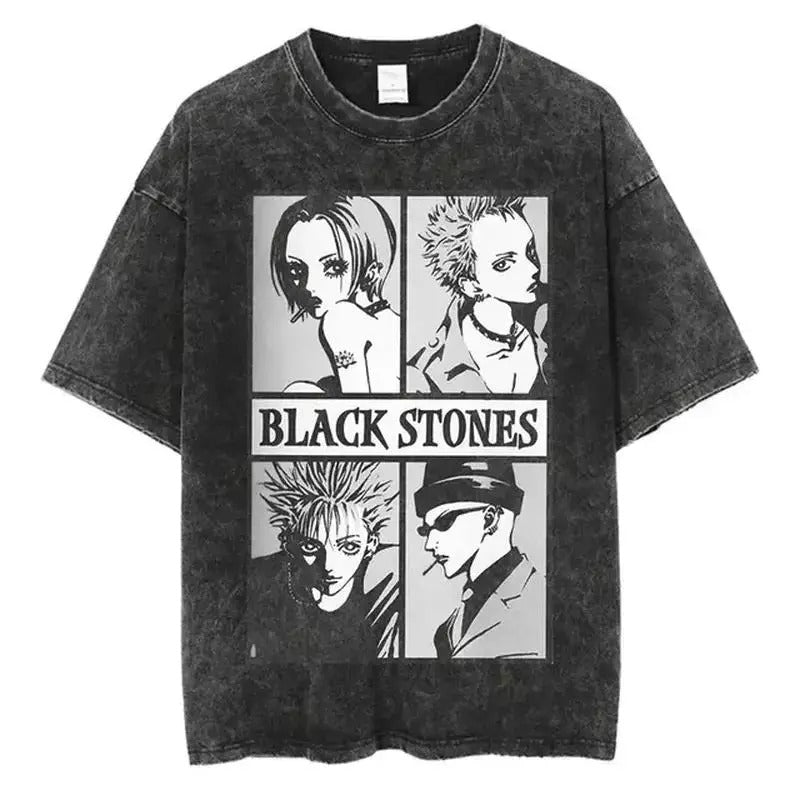 Black Stones Japanese Anime Nana Osaki Print Vintage - Adult & Kids T-Shirts, Sweatshirts & Hoodies apparel design preview 1