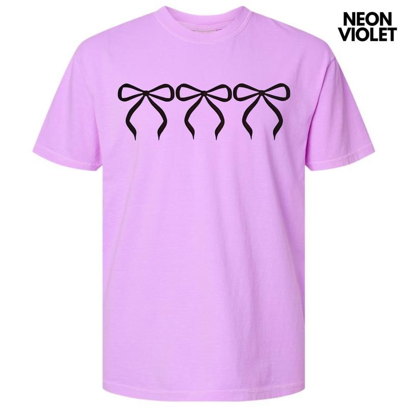 Black Triple Bows Puff Comfort Colors - Adult & Kids T-Shirts, Sweatshirts & Hoodies apparel design preview 1