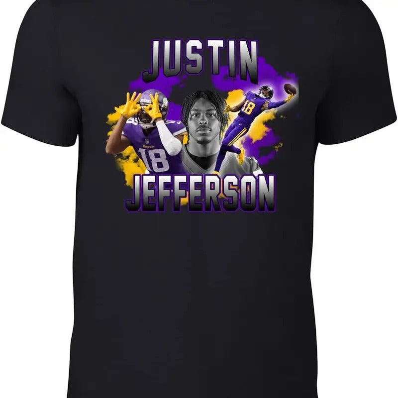 Black Vikings Jefferson Bootleg - Adult & Kids T-Shirts, Sweatshirts & Hoodies apparel design preview 1