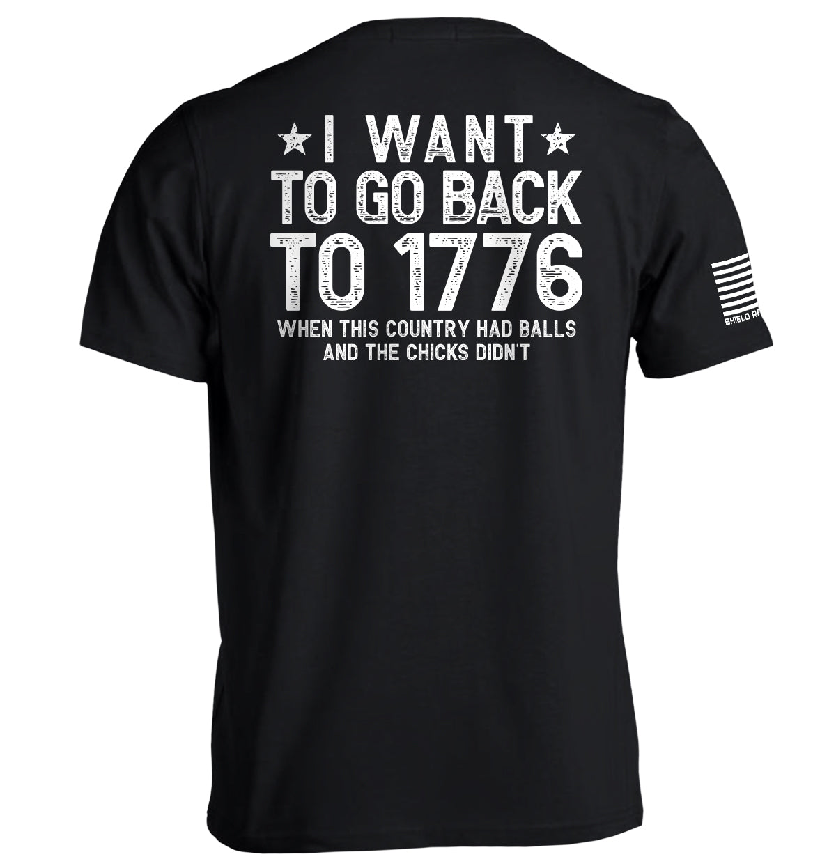 I Want Go Back 1776 - Adult & Kids T-Shirts, Sweatshirts & Hoodies apparel design preview 1