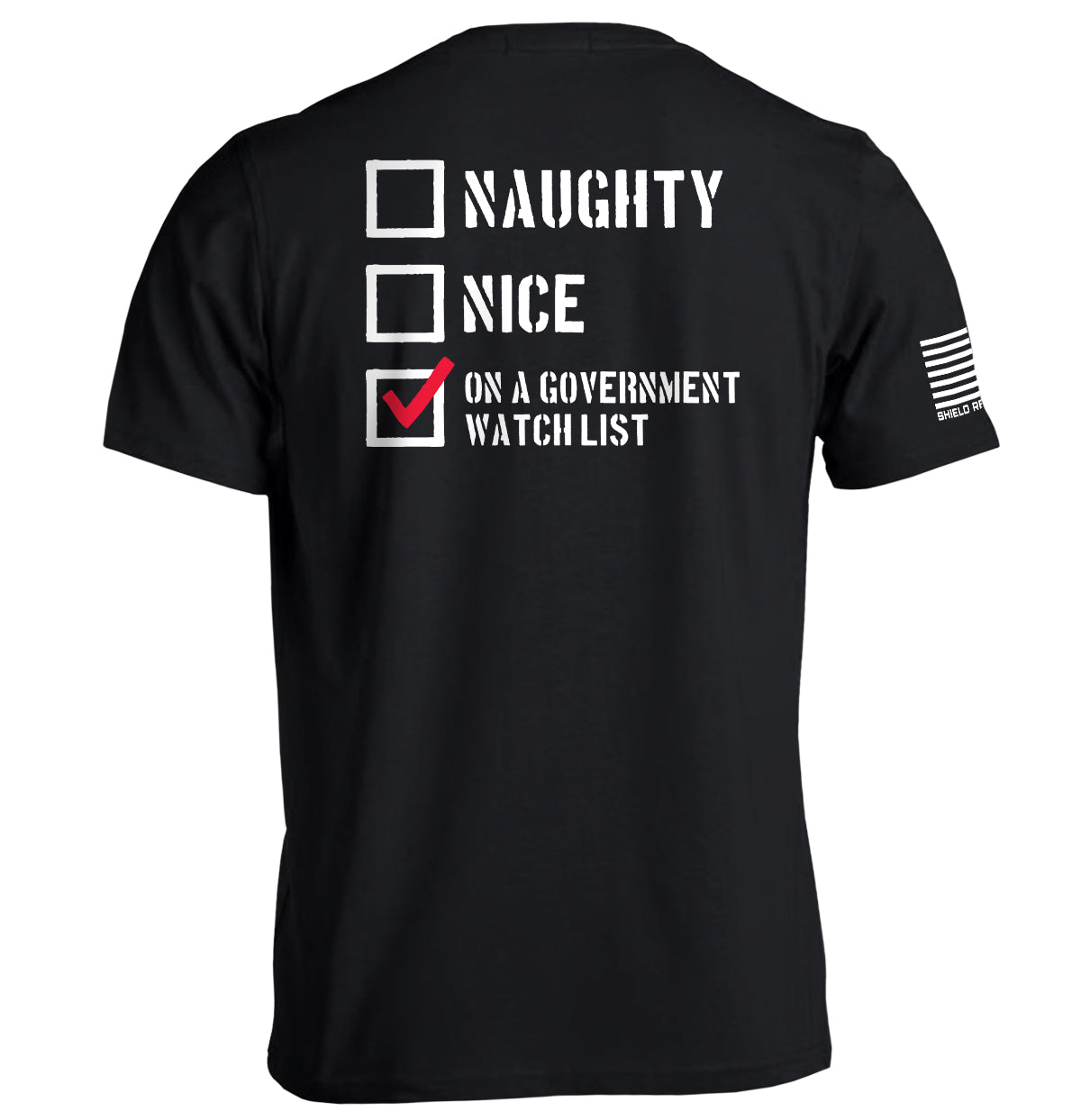 Naughty Nice Government Watch List - Adult & Kids T-Shirts, Sweatshirts & Hoodies apparel design preview 1