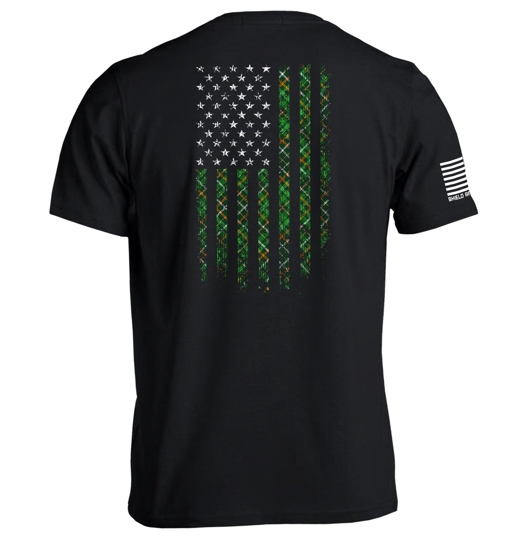 Irish Plaid American Flag - Adult & Kids T-Shirts, Sweatshirts & Hoodies apparel design preview 1