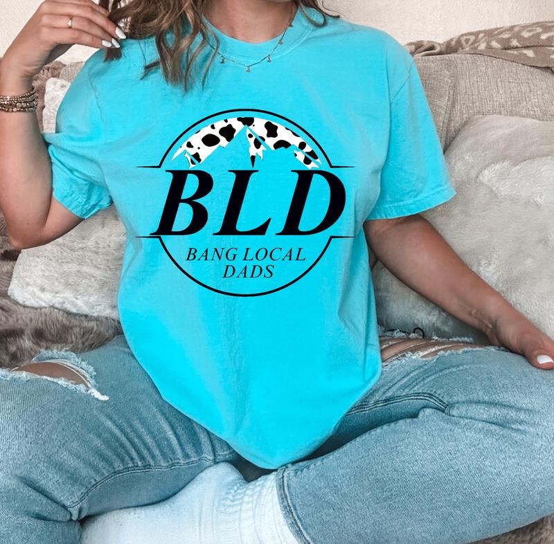 Black White Cowprint Bang Local Dads Cotton Fit - Adult & Kids T-Shirts, Sweatshirts & Hoodies apparel design preview 1