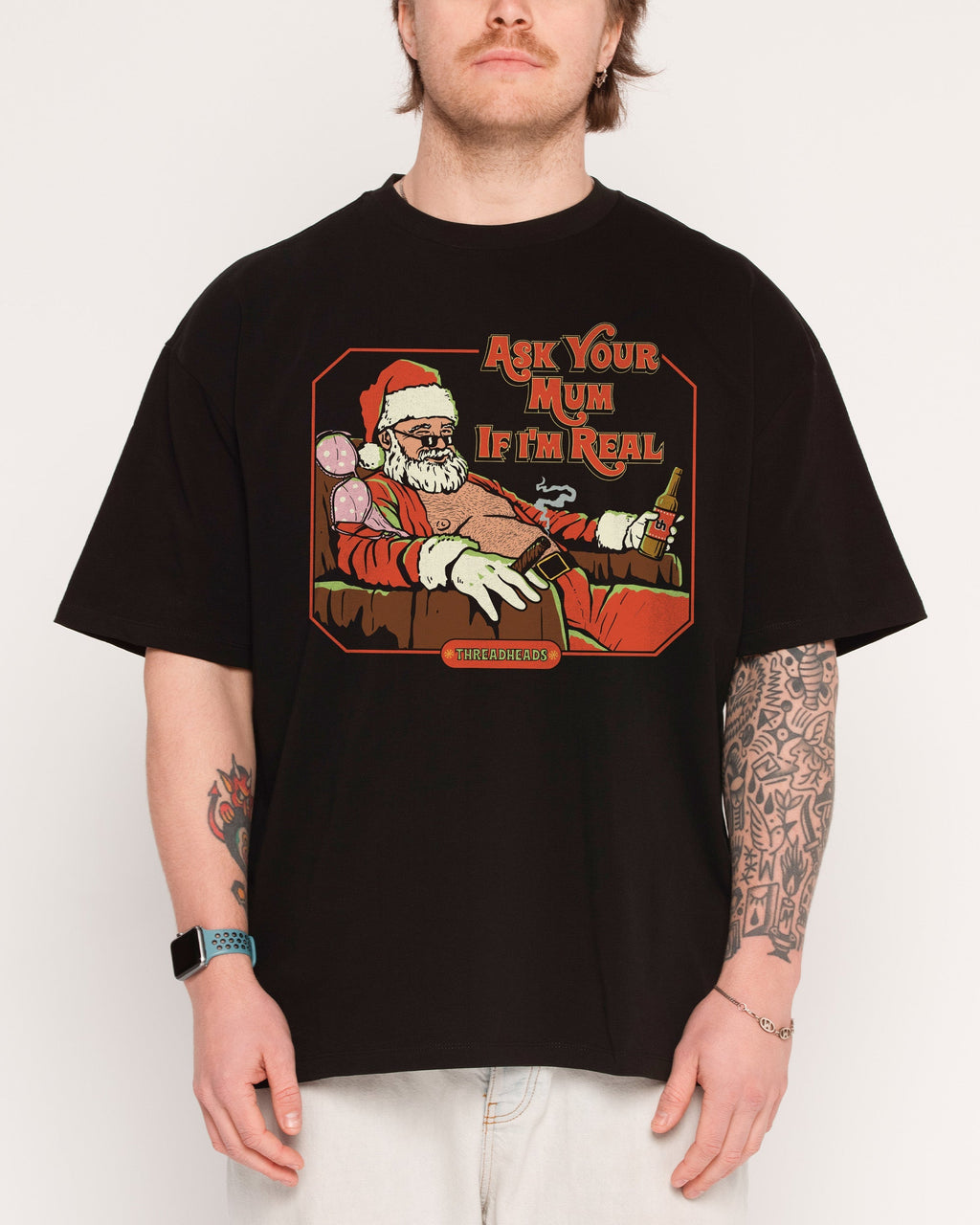 Ask Your Mum If I'm Real Oversized - Adult & Kids T-Shirts, Sweatshirts & Hoodies apparel design preview 1