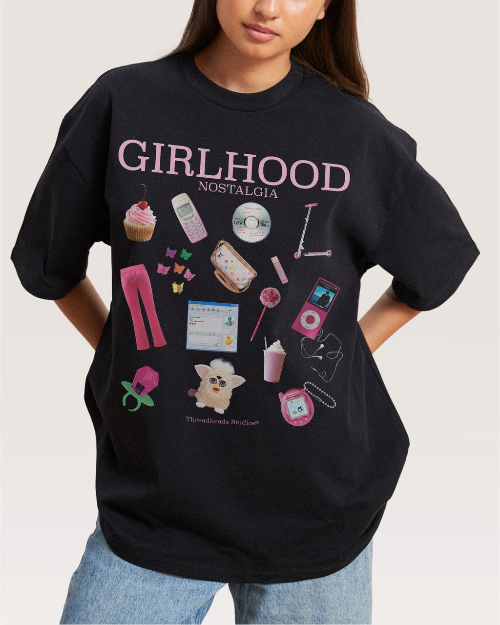 Girlhood Nostalgia Oversized - Adult & Kids T-Shirts, Sweatshirts & Hoodies apparel design preview 1
