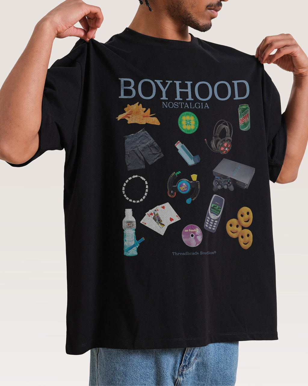 Boyhood Nostalgia Oversized - Adult & Kids T-Shirts, Sweatshirts & Hoodies apparel design preview 1
