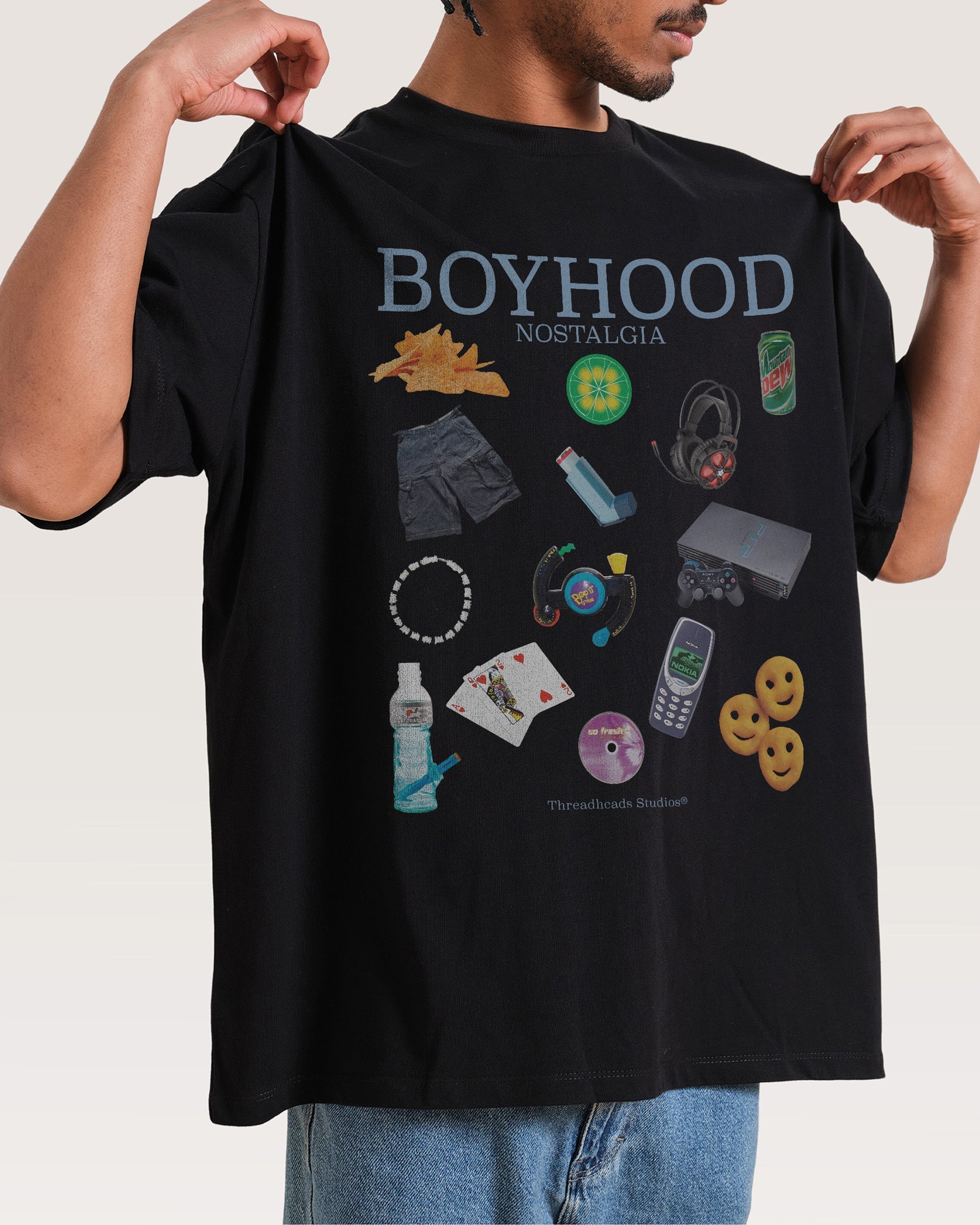 Boyhood Nostalgia Oversized - Adult & Kids T-Shirts, Sweatshirts & Hoodies apparel design preview 1