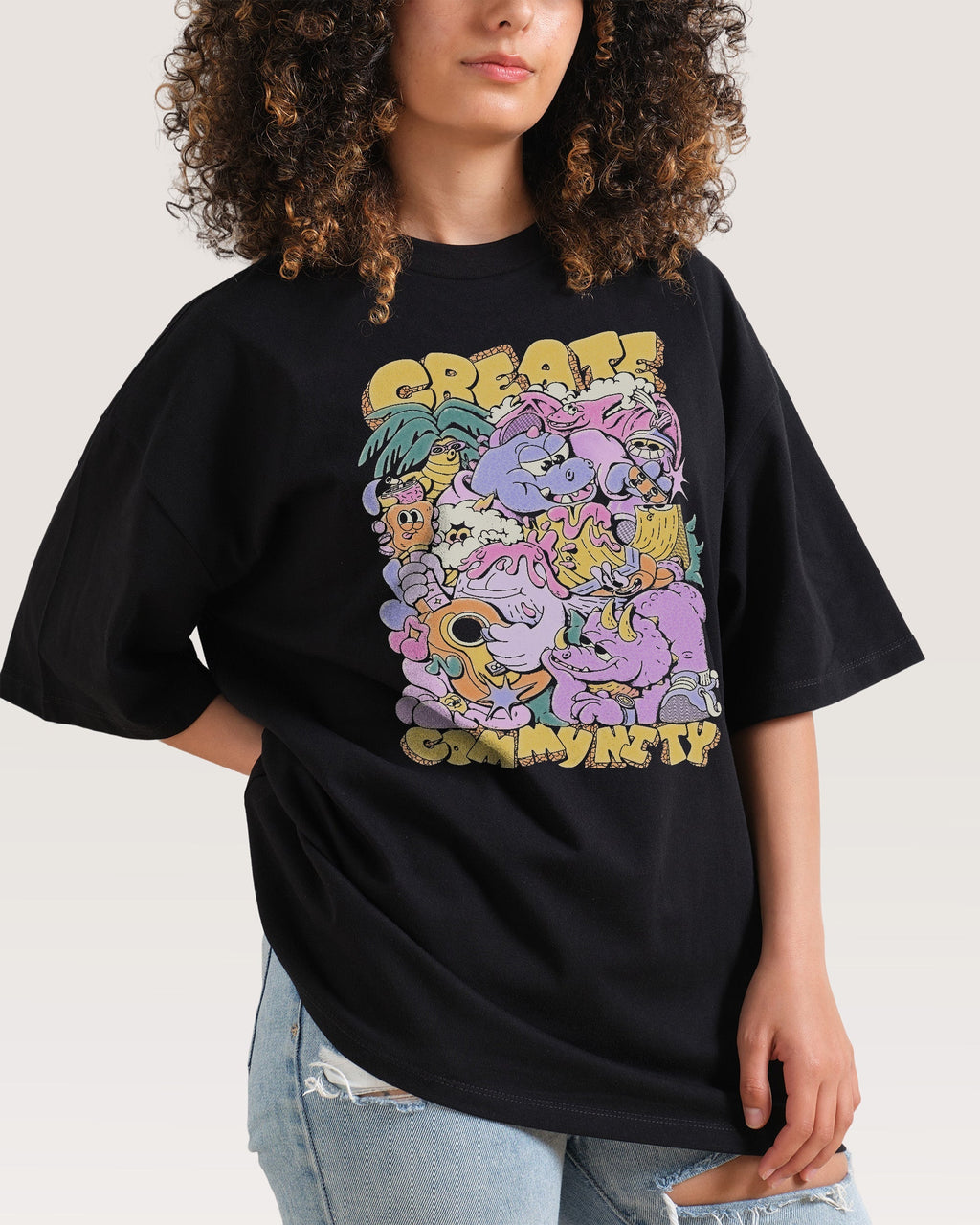 Create Community Oversized - Adult & Kids T-Shirts, Sweatshirts & Hoodies apparel design preview 1