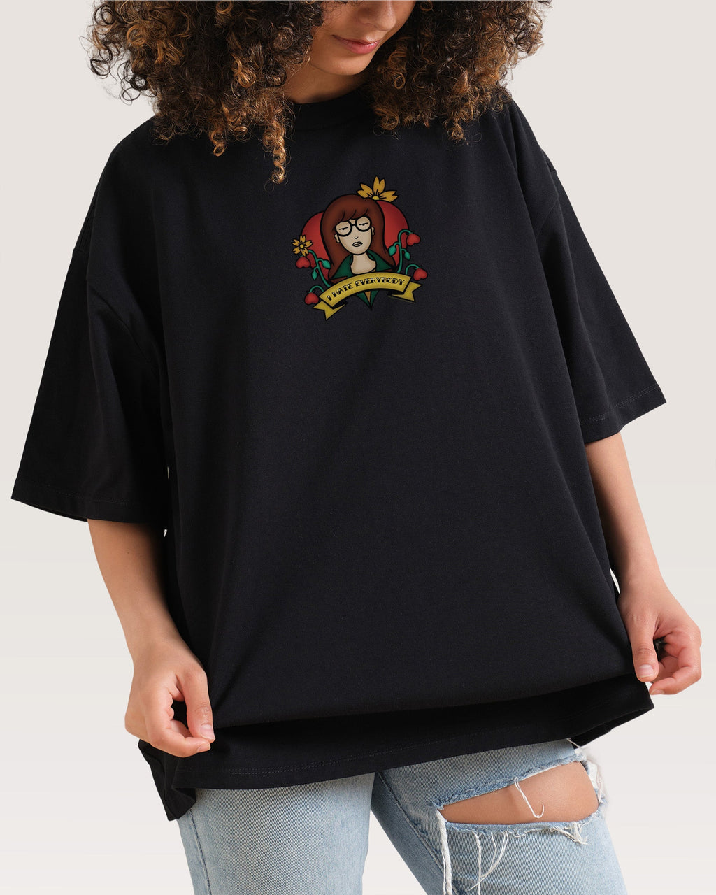 I Hate Everybody Oversized - Adult & Kids T-Shirts, Sweatshirts & Hoodies apparel design preview 1