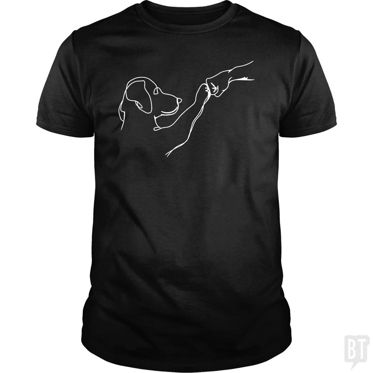 Dog and Human Fist Bump - Adult & Kids T-Shirts, Sweatshirts & Hoodies apparel design preview 1