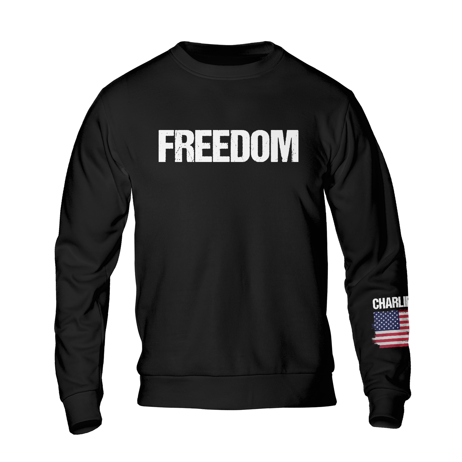 Freedom Charlie Kirk 3 - Adult & Kids T-Shirts, Sweatshirts & Hoodies apparel design preview 1