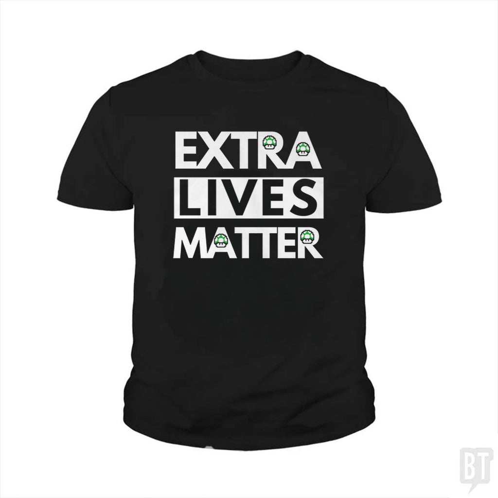 Extra Lives Matter - Adult & Kids T-Shirts, Sweatshirts & Hoodies apparel design preview 1