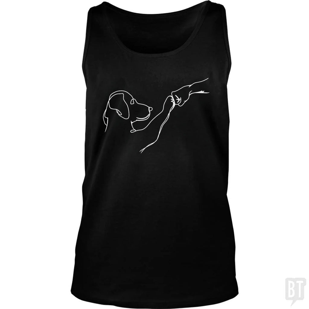 Dog and Human Fist Bump Tank Top - Adult & Kids T-Shirts, Sweatshirts & Hoodies apparel design preview 1