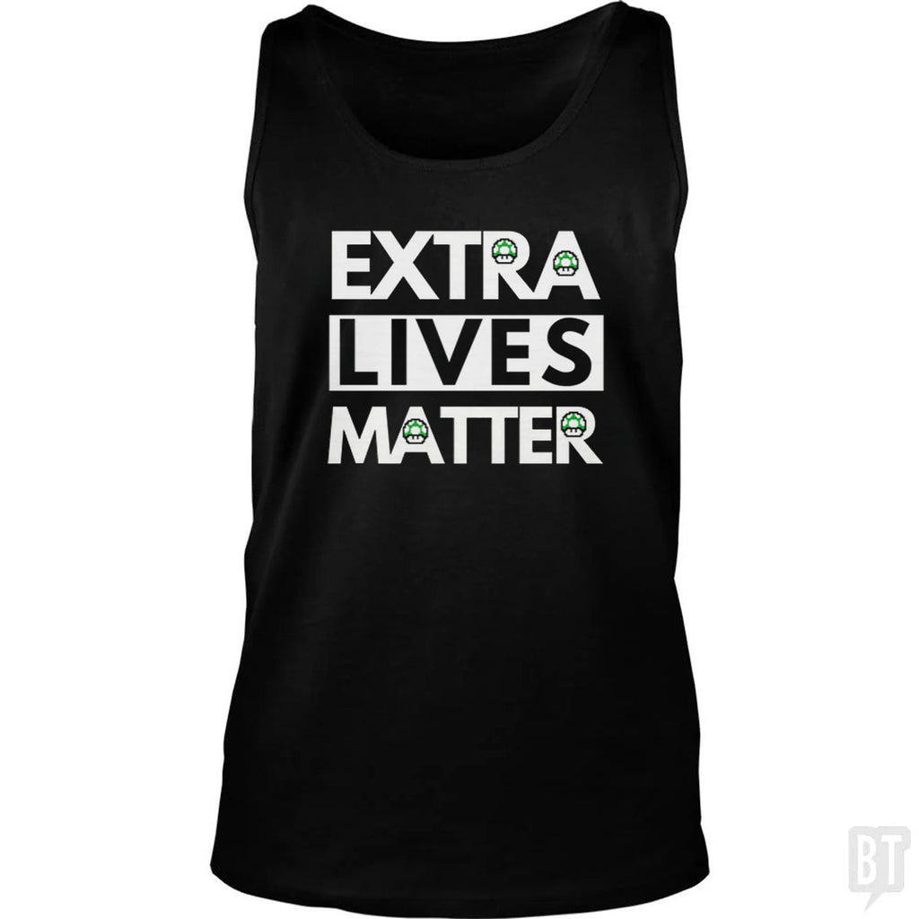 Extra Lives Matter Tank Top - Adult & Kids T-Shirts, Sweatshirts & Hoodies apparel design preview 1