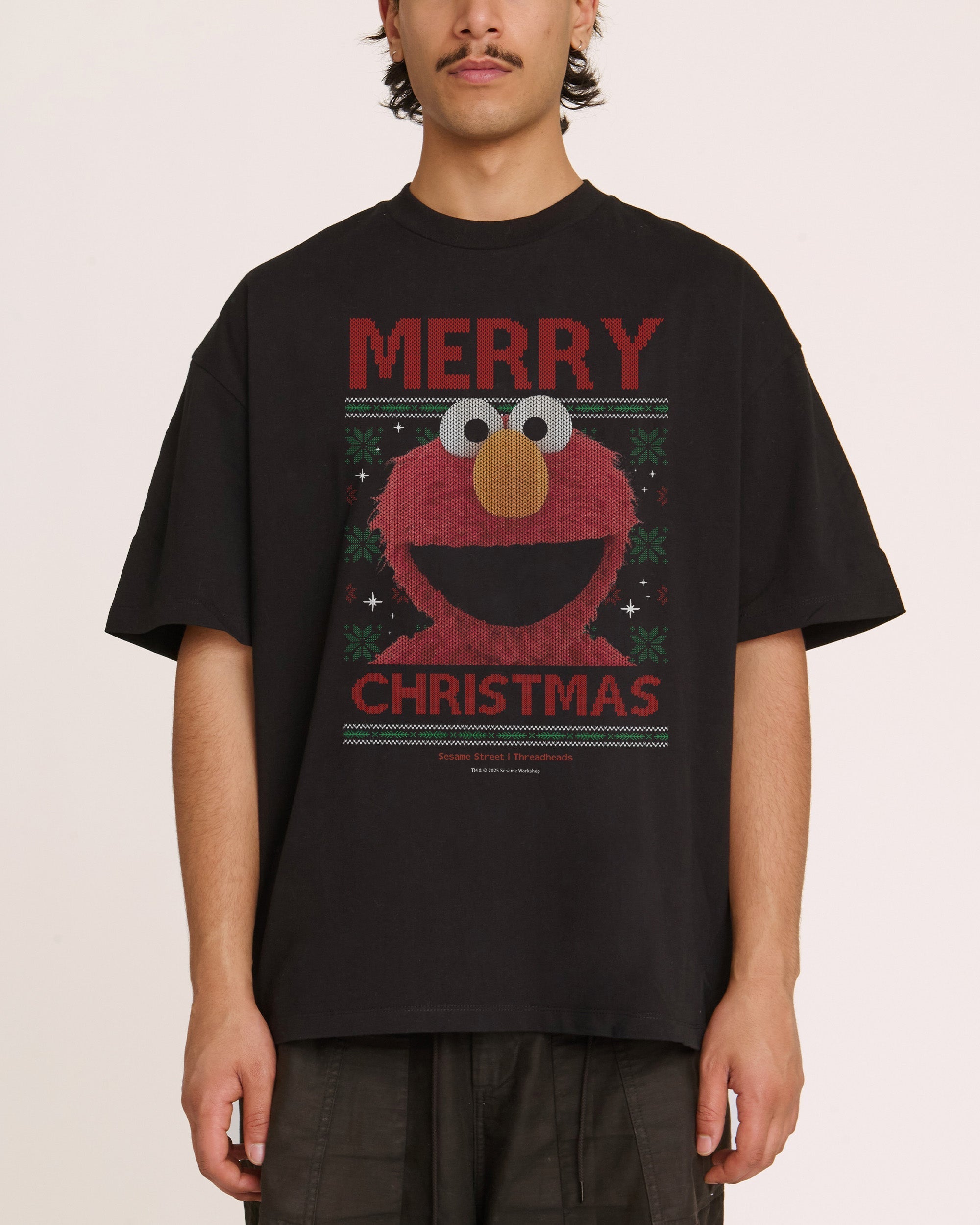 Merry Christmas from Elmo Oversized - Adult & Kids T-Shirts, Sweatshirts & Hoodies apparel design preview 1