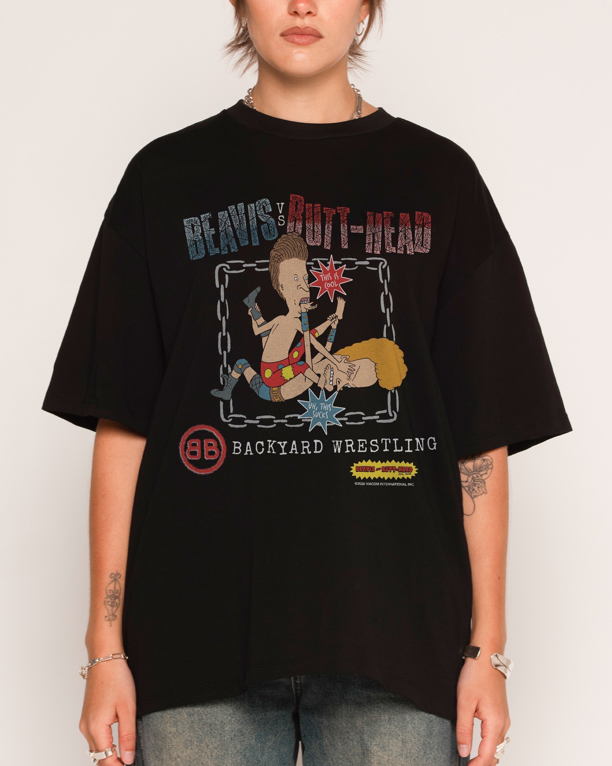 Backyard Wrestling Oversized - Adult & Kids T-Shirts, Sweatshirts & Hoodies apparel design preview 1