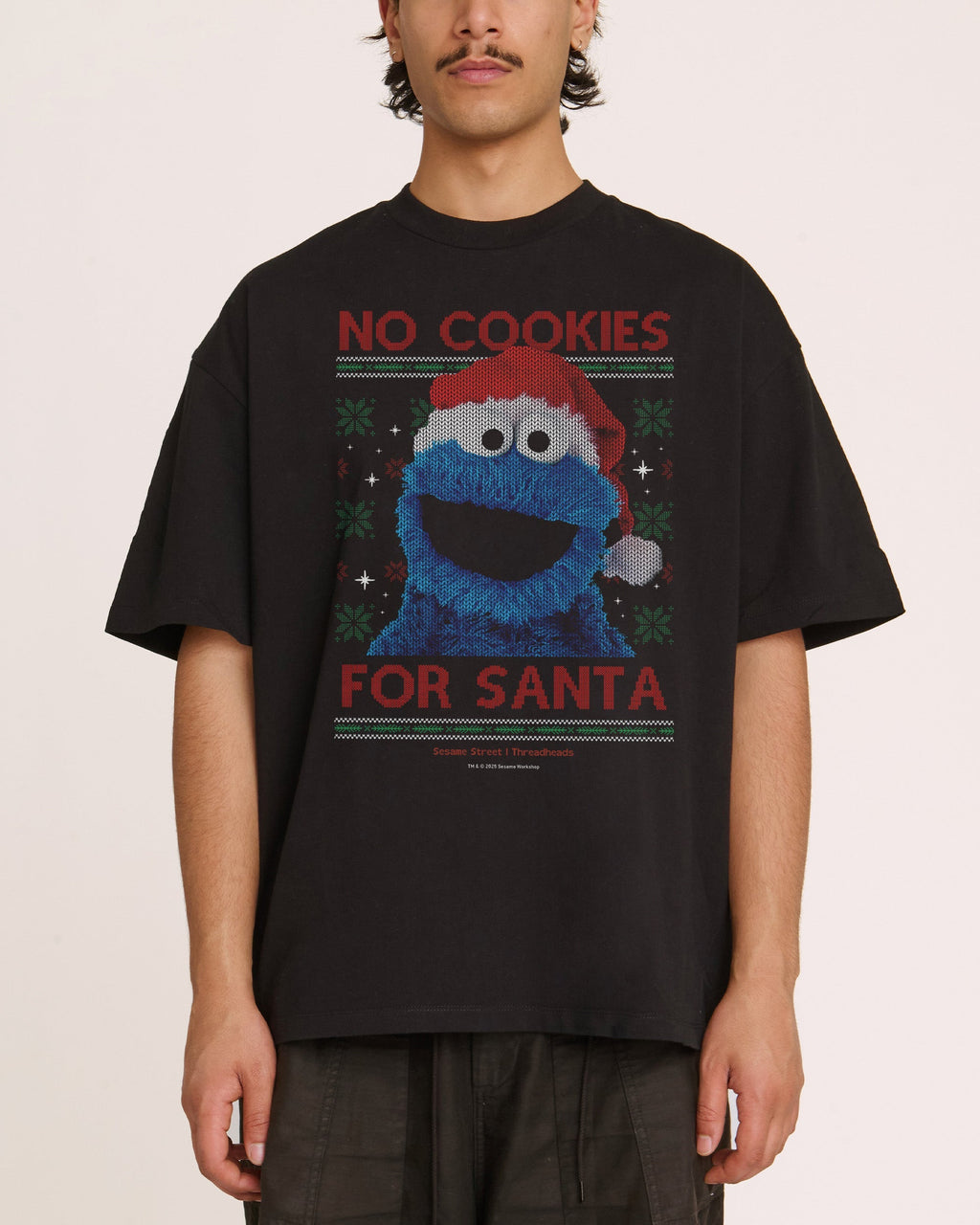 No Cookies for Santa Oversized - Adult & Kids T-Shirts, Sweatshirts & Hoodies apparel design preview 1