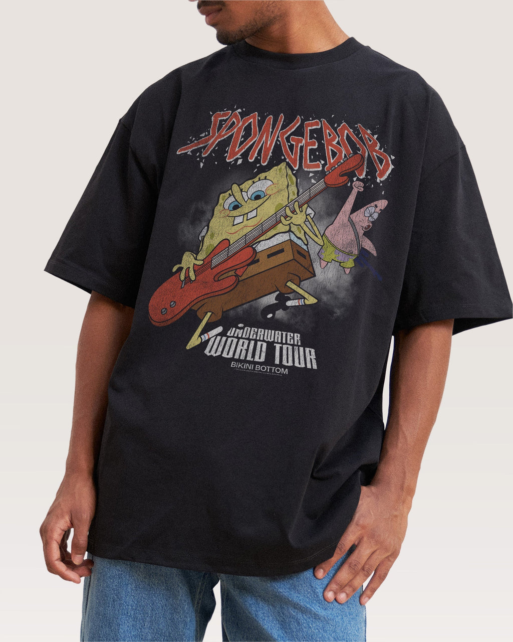 Spongebob's World Tour Oversized - Adult & Kids T-Shirts, Sweatshirts & Hoodies apparel design preview 1