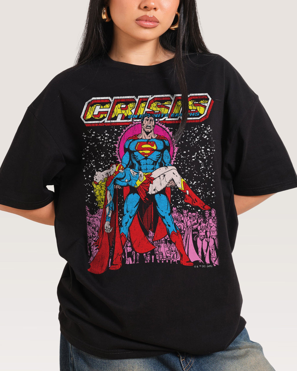 Superman Crisis Oversized - Adult & Kids T-Shirts, Sweatshirts & Hoodies apparel design preview 1