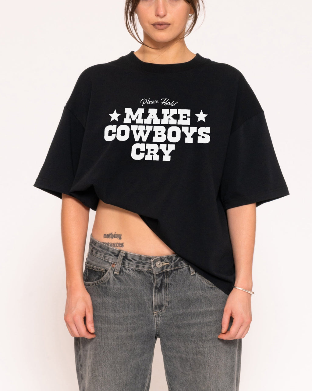 Make Cowboys Cry Boxy Crop - Adult & Kids T-Shirts, Sweatshirts & Hoodies apparel design preview 1