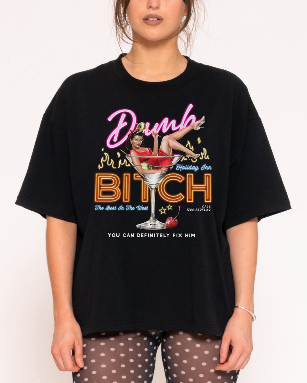 Dumb Bitch Hotel Boxy Crop - Adult & Kids T-Shirts, Sweatshirts & Hoodies apparel design preview 1