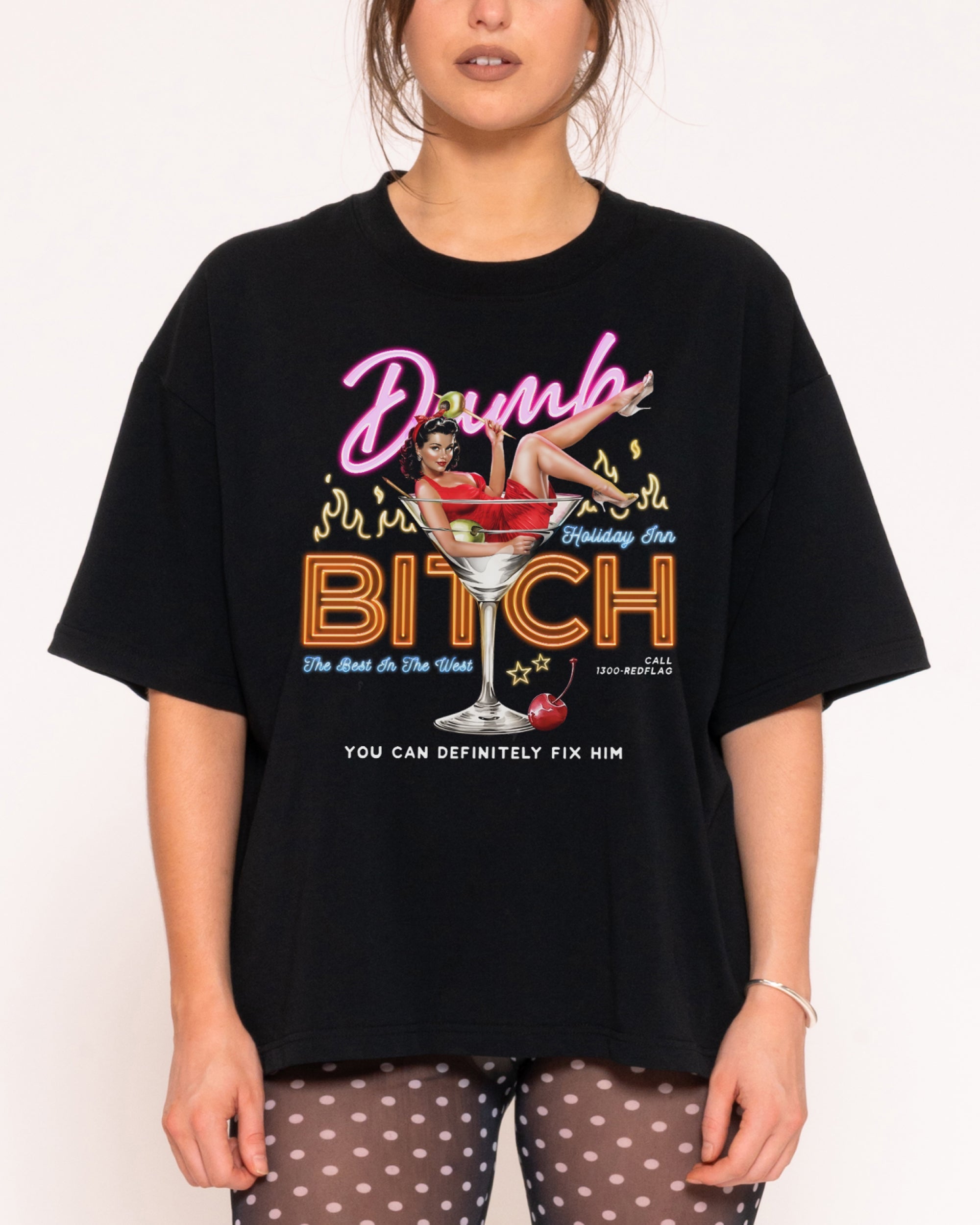 Dumb Bitch Hotel Boxy Crop - Adult & Kids T-Shirts, Sweatshirts & Hoodies apparel design preview 1