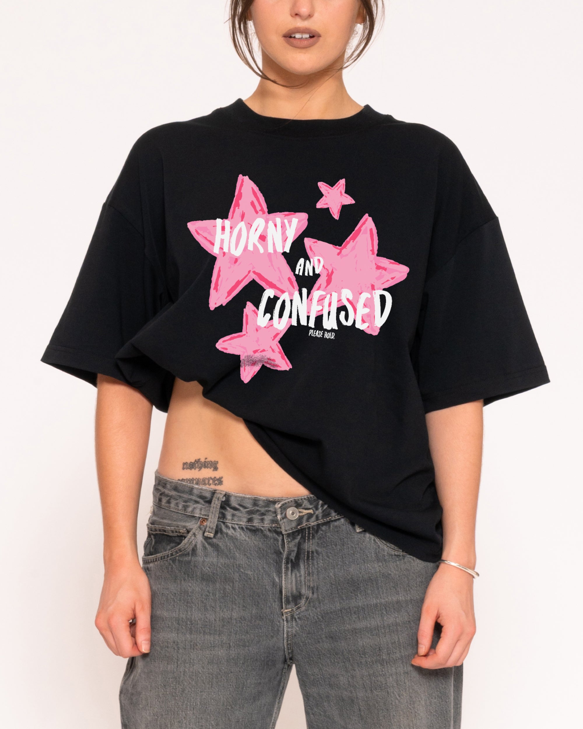 Horny Confused Boxy Crop - Adult & Kids T-Shirts, Sweatshirts & Hoodies apparel design preview 1