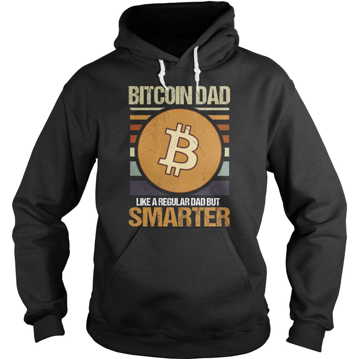 Bitcoin Dad Smarter - Adult & Kids T-Shirts, Sweatshirts & Hoodies apparel design preview 1