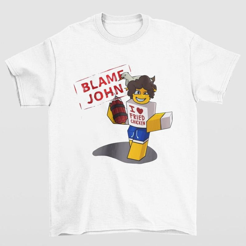 Blame John Shedletsky Gaming Fun Gamer Humor - Adult & Kids T-Shirts, Sweatshirts & Hoodies apparel design preview 1