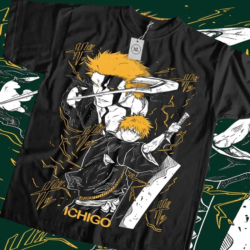 Bleach Ichigo Kurosaki Manga New S 4XL Anime - Adult & Kids T-Shirts, Sweatshirts & Hoodies apparel design preview 1