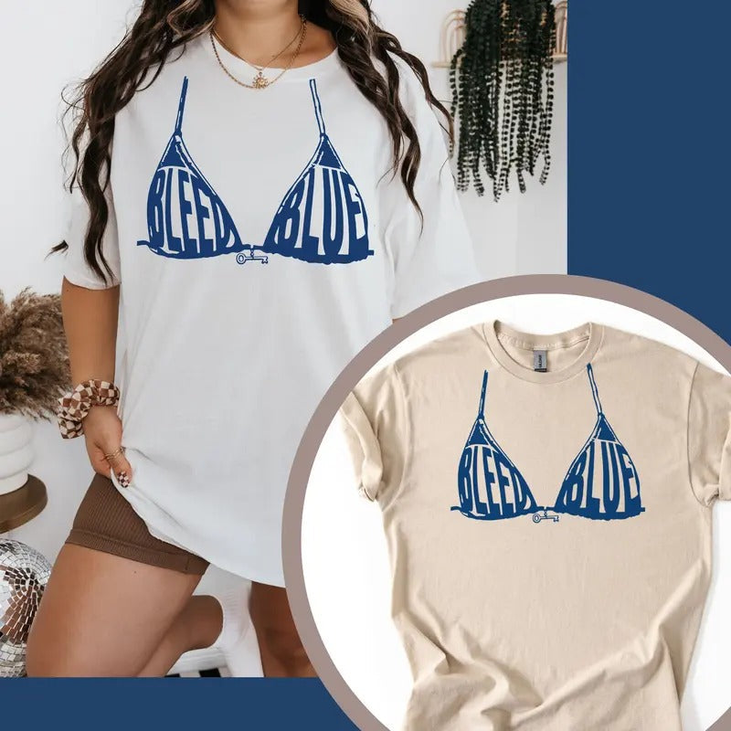 "Bleed Blue" Funny Anti Trump Liberal Democrat Gulf - Adult & Kids T-Shirts, Sweatshirts & Hoodies apparel design preview 1