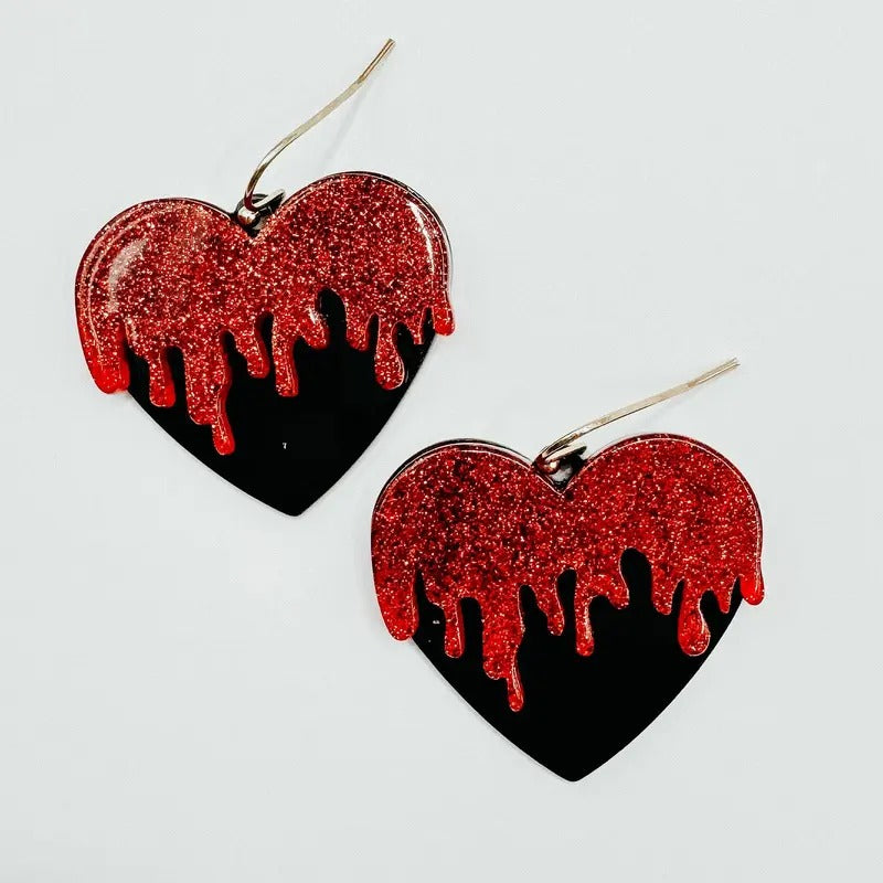 Bleeding Hearts Earrings - Adult & Kids T-Shirts, Sweatshirts & Hoodies apparel design preview 1