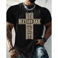 Blessed Dad Cross Christian Pure Cotton Casual Street - Adult & Kids T-Shirts, Sweatshirts & Hoodies apparel design preview 1